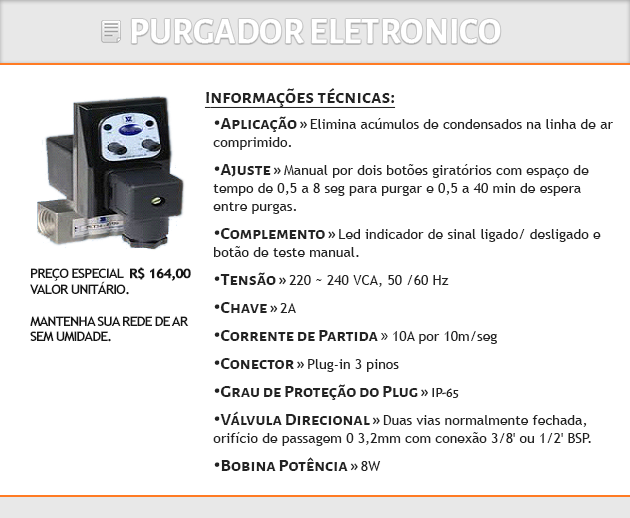 Purgador eletrônico